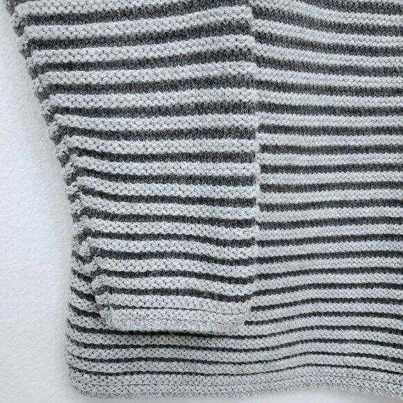 Haven Well Within Mock Turtleneck Ottoman Stitch Wool Blend Pullover Sweater L - Picture 4 of 12